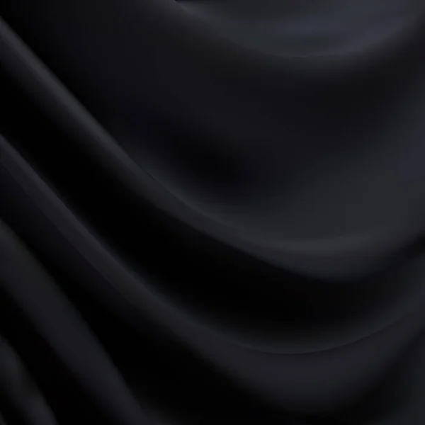 Black Wrinkled Fabric Vector Illustration Design Element — Stock Vector