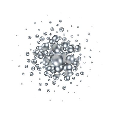 Havada gri inci top foat Minimal biçim Kozmetik arka plan ürün stand sunumu 3d