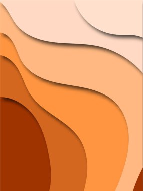 Modern ve modaya uygun arka plan. Kağıt kesiği biçiminde dalga şekilli soyut tasarım.