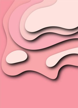 Arkaplan tasarım şablonu. Soyut renkli arkaplan. Kağıt kesiği arka plan. Yumuşak dalgalı kağıt katmanları.