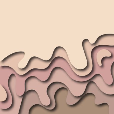 Soyut kağıt mavi ve mor arkaplanı kesti. Kanyonun topografik haritası hafif bir kabartma dokusuna, kıvrımlı katmanlara ve gölgelere sahiptir. Kağıt topoğrafya şablonu sanat 3d vektör pankartı.