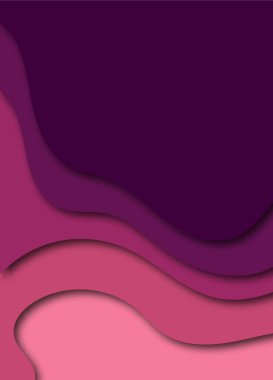 Çoklu katmanlar mor desenli 3 boyutlu kağıt kesim katmanları gradyan vektör pankartıyla. Web sitesi şablonu için soyut kağıt kesimi sanat arkaplan tasarımı.