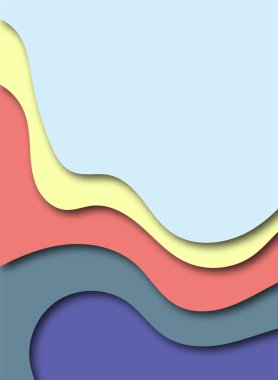 Abstract colored paper texture background. Minimal paper cut composition with layers of geometric shapes and lines in pastel pink and violet purple colors. Top view, copy space