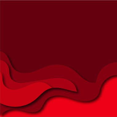 Grafik tasarım ögesi için arka planı kopyalama alanı ile kırmızı kağıt kes