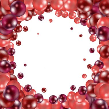 Parlak topları ile basit degrade arka plan üzerinde farklı büyüklük. Parlak balonlar boş alanda. Kaotik kayan küre ile soyut kompozisyon. 3D render