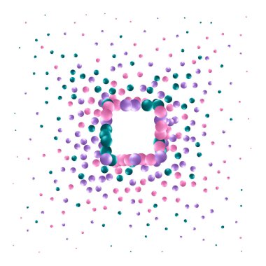 Canlı bir arkaplan üzerinde yüzen renkli küreler - 3B canlandırma