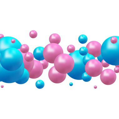 Renkli toplar arka planı. Gradyan meş 'lerle oluşturulmuş vektör arkaplanı. Pankart, poster, el ilanı, kart, kartpostal, kapak, broşür için arka plan tasarımı. Mor ve açık pembe toplar. Pastel tonları