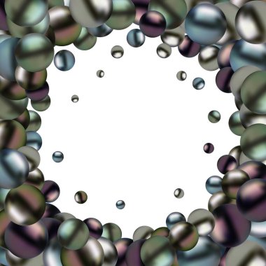 Black pearl balls. Frame Pearls