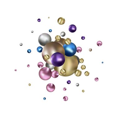 Renkli toplar arka planı. Gradyan meş 'lerle oluşturulmuş vektör arkaplanı. Pankart, poster, el ilanı, kart, kartpostal, kapak, broşür için arkaplan tasarımı.