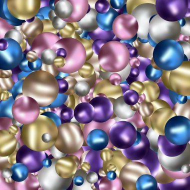 Beyaz arka plan üzerinde izole inci gerçekçi kümesi. Şeffaf kamaşma ve dekorasyon için vurguları olan küresel güzel 3d küre. Takı değerli taşlar. Vektör çizim tasarım ve işletme için