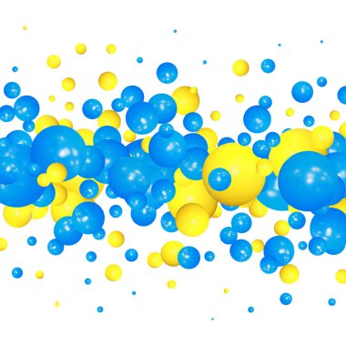 Renkli balonların soyut vektör arkaplanı. Dekor ögesi.