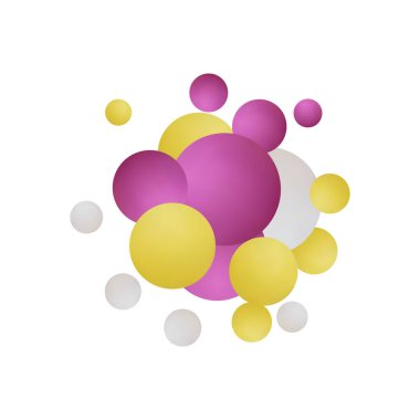 Farklı boyutlarda renkli gökkuşağı mat topları. Çok renkli uçan kürelerle soyut kompozisyon. Vektör arkaplan vektörü biçimleri