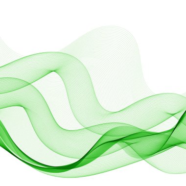 Dalgalı yeşil soyut arkaplan. Vektör illüstrasyonu.