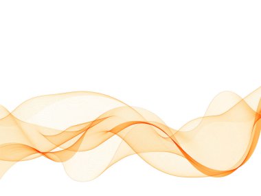 Soyut vektör dalgası. Turuncu dalgalı çizgiler
