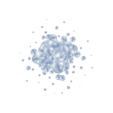 Tasarımınız için vektör illüstrasyonu. Kırmızı küreleri olan lüks, güzel bir arka plan. Mavi toplar.