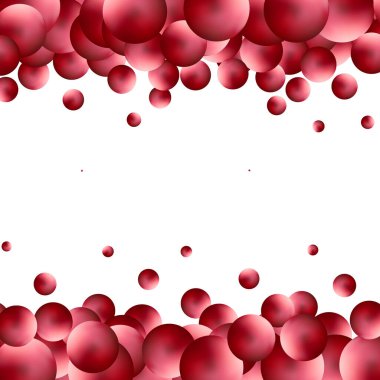 Background full of multi-colored 3D glass balls, abstract shiny and glossy vector background.