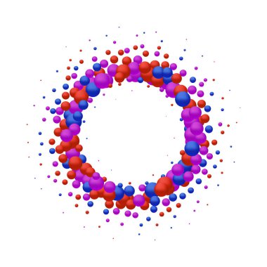 Pembe toplardan yapılmış fotoğraf çerçevesi. Dekoratif öge.