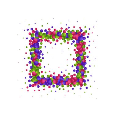 Background of colorful chocolate bean candies on pastel background in disorder. Colorful balls in mess.