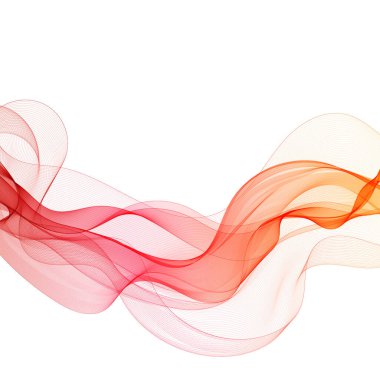 Kırmızı soyut dalga. Sunum şablonu. Kabuk broşürleri, el ilanları, kartpostallar için dekor. Bir reklam afişi için düzenleme