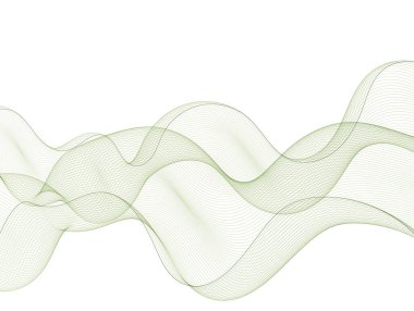 Yeşil soyut dalga tasarım elemanı olarak. Sunum şablonu. Reklam afişi.