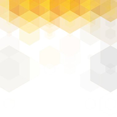 Sunum için altın geometrik şablon. Tasarım elemanı. Altıgen arkaplan.