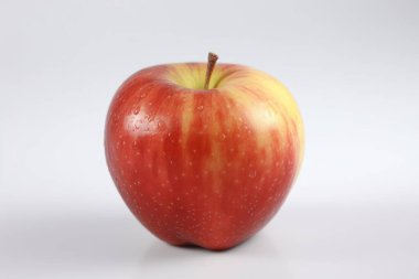 Elma, kırmızı elma, beyaz arka plan, izole edilmiş, taze lezzetli meyve. Yüksek kaliteli fotoğraf.