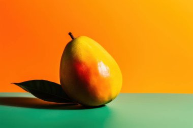 Mango parlak renkli bir arka planda, taze lezzetli meyveler. Yüksek kaliteli fotoğraf.