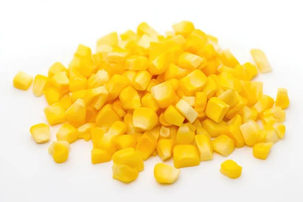 Солодкий Кукурудза Білому Ізольованому Фоні Свіжі Смачні Овочі Свіжі Інгредієнти — стокове фото