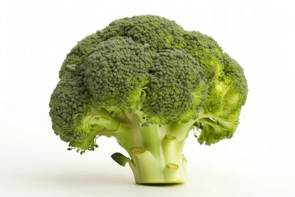 Broccoli White Isolated Background Fresh Tasty Vegetables Fresh Ingredients Cooking — Stock Photo, Image