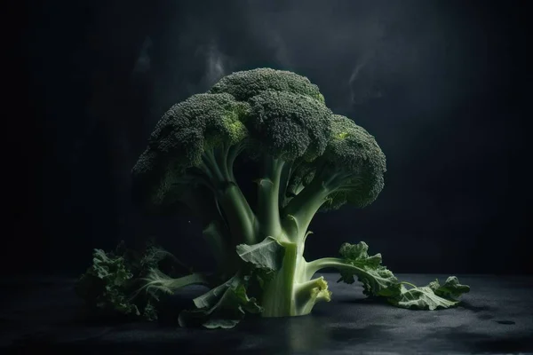 Brokkoli Frisches Schmackhaftes Gemüse Frische Zutaten Kochzutaten Hochwertiges Foto Düsteres — Stockfoto