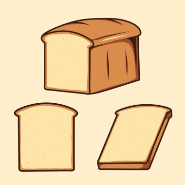 beyaz ekmek vektör tasarımı