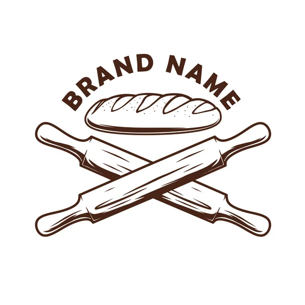 Bakeriets Logo Deg – stockvektor