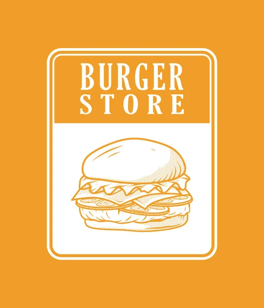 Burger Logó Koncepció Vállalkozásának — Stock Vector