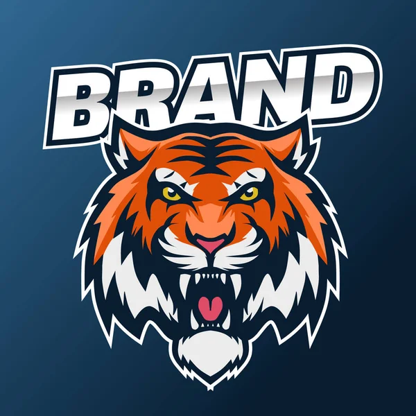 Projekt Logo Głowicy Tygrysa — Wektor stockowy