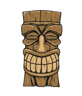 tiki heykel vektör çizimi, çizim biçimi