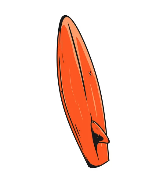 Ilustración Tabla Surf Estilo Vintage — Vector de stock
