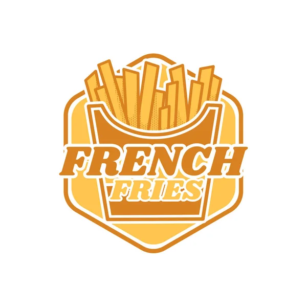 Pommes Frites Logo Illustration Design — Stockvektor