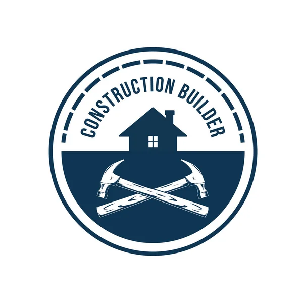 Construcción Constructor Logo Diseño — Vector de stock