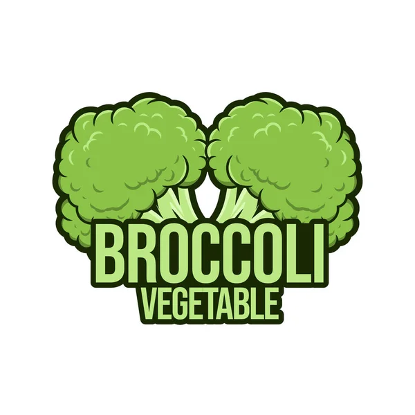 Brócolis Logotipo Conceito Fundo Branco —  Vetores de Stock