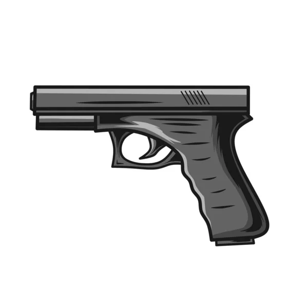Glock Mano Pistola Ilustración — Archivo Imágenes Vectoriales