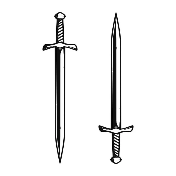 中世の剣ベクトル図 — ストックベクタ