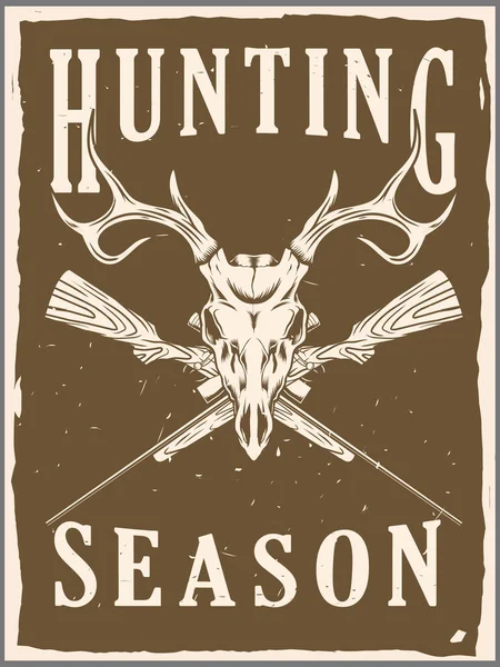 Дизайн Плаката Охотничьего Сезона — стоковый вектор