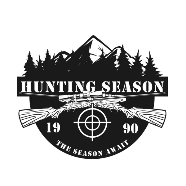 Логотип Охотничьего Сезона Печати — стоковый вектор