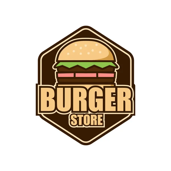 Burger Áruház Logó Sablon — Stock Vector