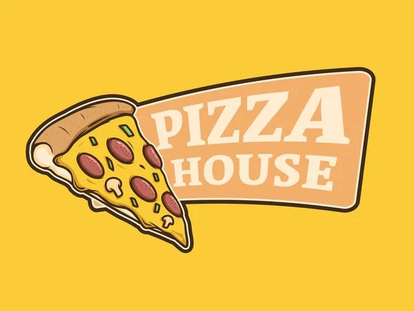 Projekt Koncepcji Logo Pizzerii — Wektor stockowy