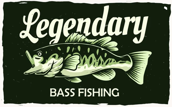 Legendary Bass Fishing Poster Print Royalty Free Stock Illustrations