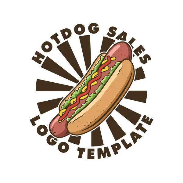 Vorlage Für Das Logo Des Hot Dog Store — Stockvektor