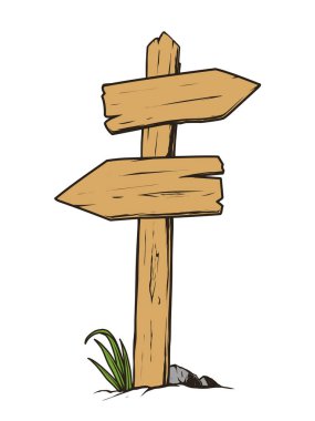 ahşap kılavuz işaret vektör illüstrasyonu