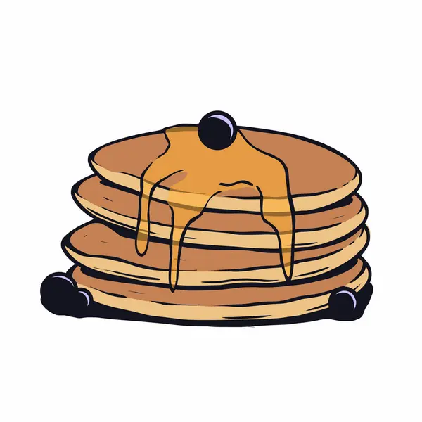 Pancake Vector Ilustración Para Componente Diseño — Vector de stock
