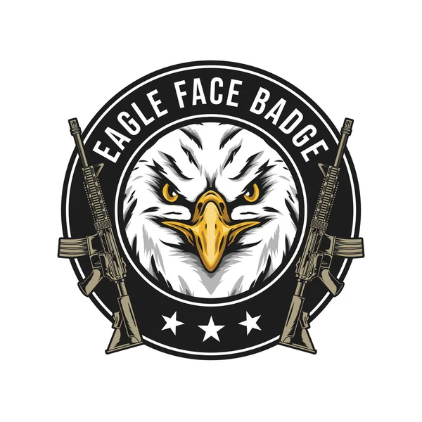 Eagle Face Badge Vector Design Stock Vector